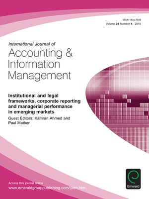 cover image of International Journal of Accounting & Information Management, Volume 24, Number 4